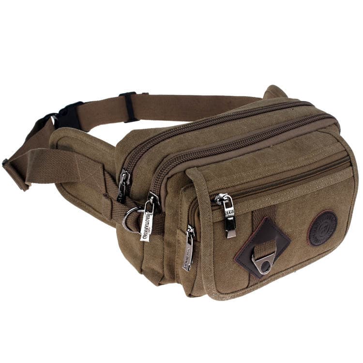 Bolsa de cintura canvas para deportes y viajes