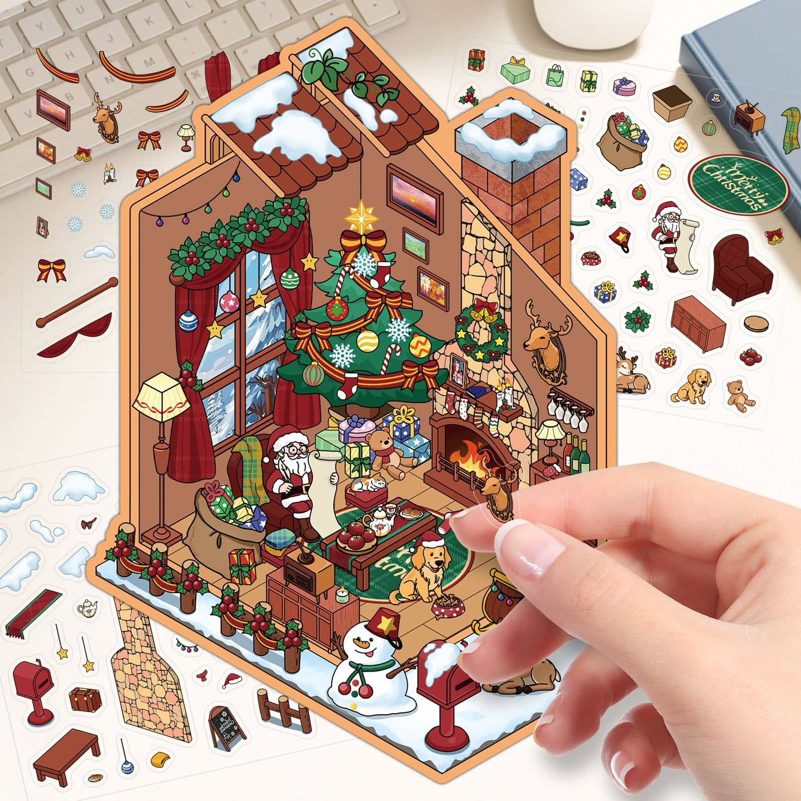 Pegatinas 3D navideñas