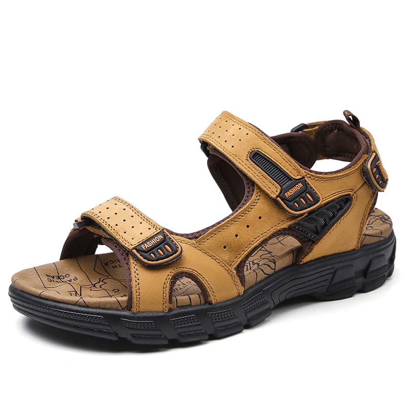 Sandalias de playa para hombre con plataforma y cierre velcro