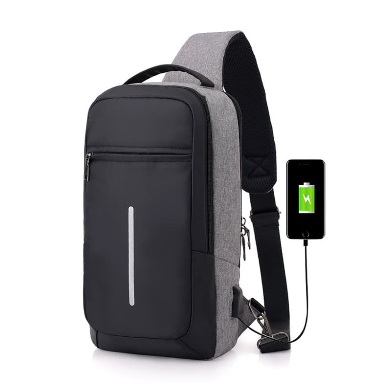 Bolsa de pecho con carga USB y protección de seguridad