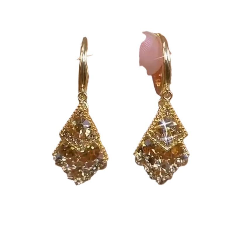 Aretes de lujo con alta presencia atmosférica para mujer