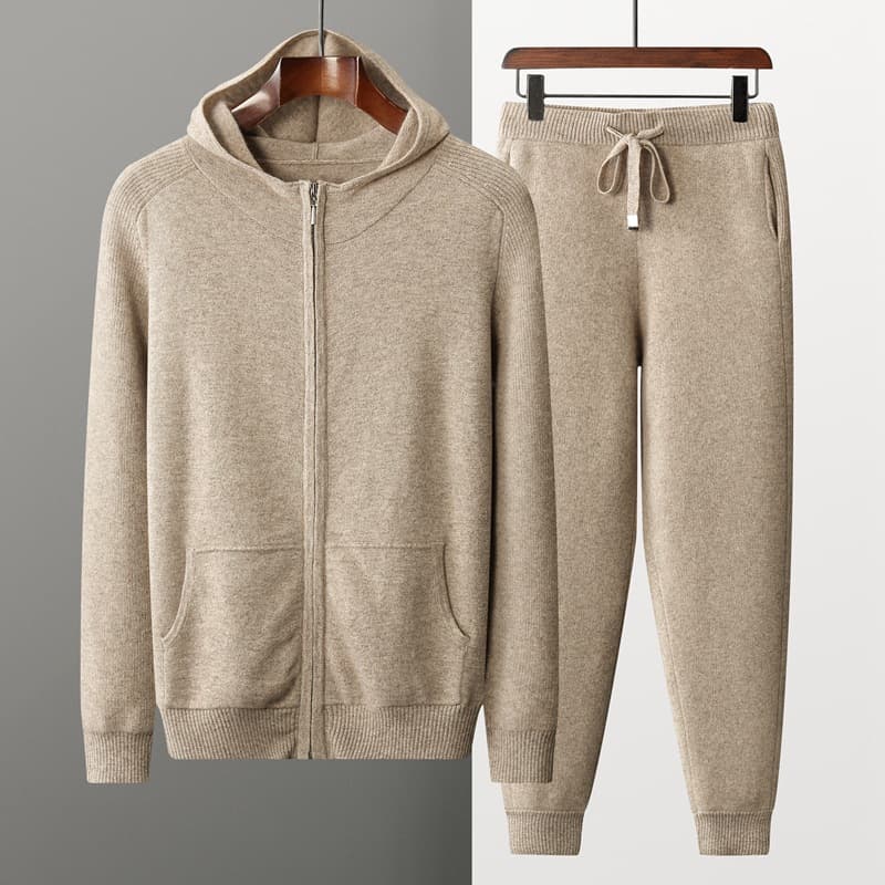 Traje deportivo casual de cachemira grueso