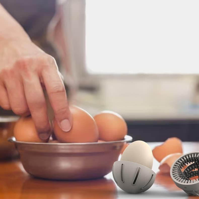 Limpiador de huevos de silicona versátil