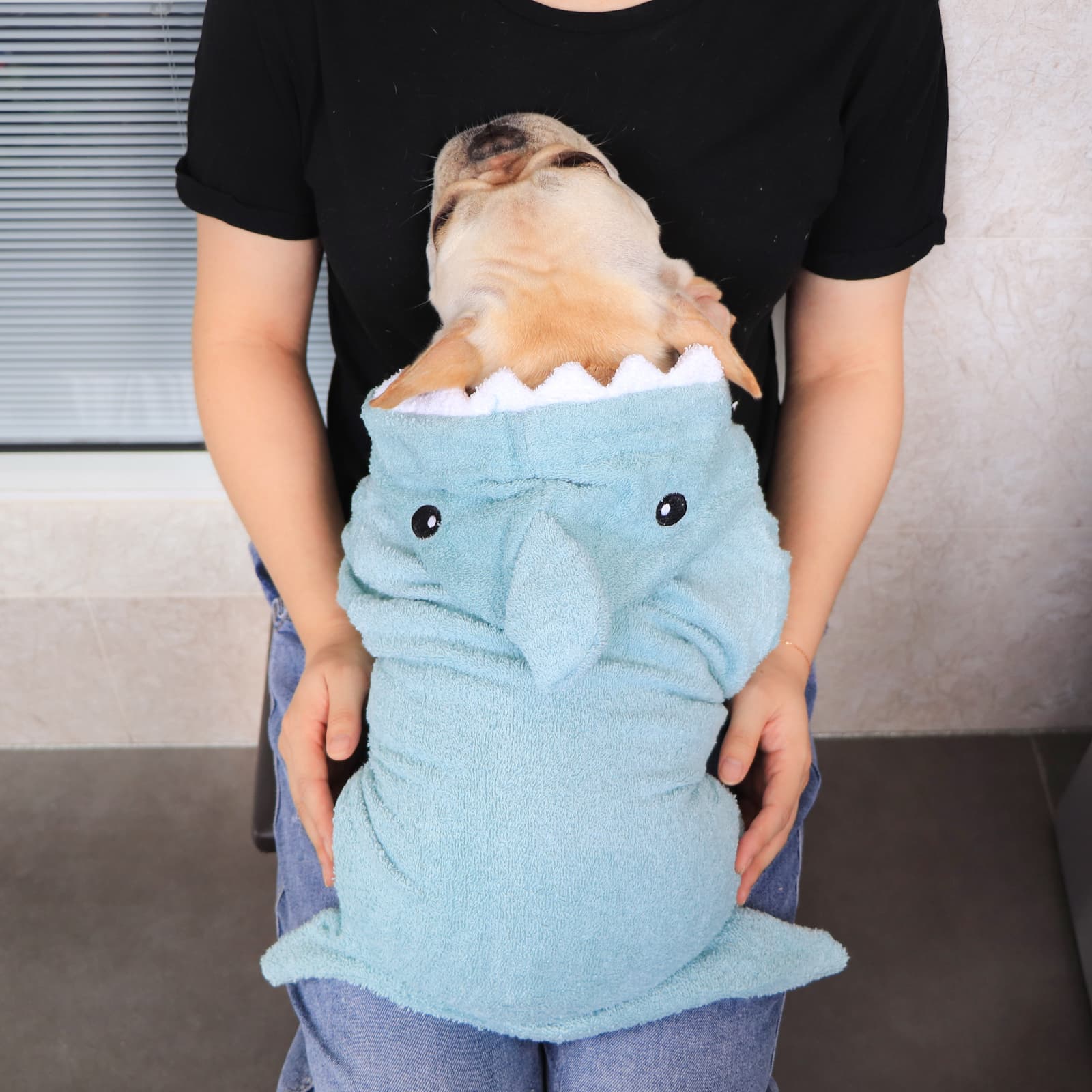 Bata de baño para mascota, absorbente y secado rápido