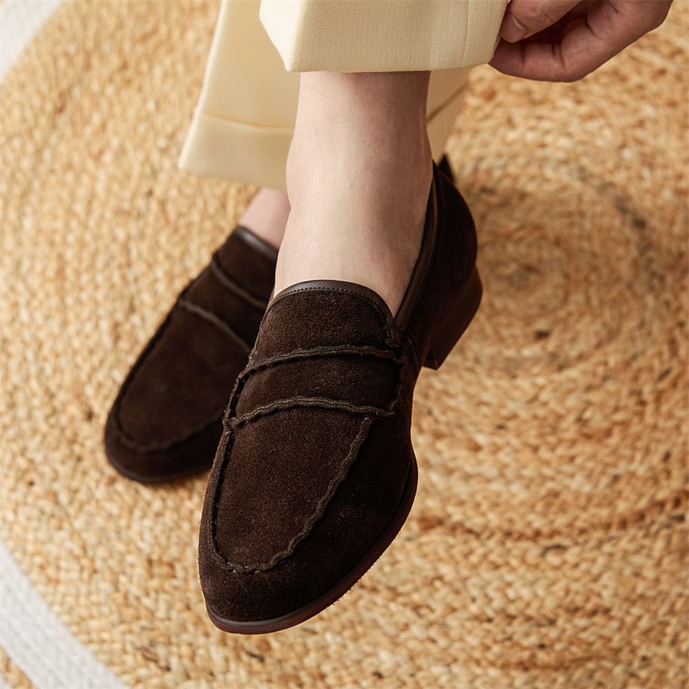 Zapatos retro para hombre con gamuza fashionable