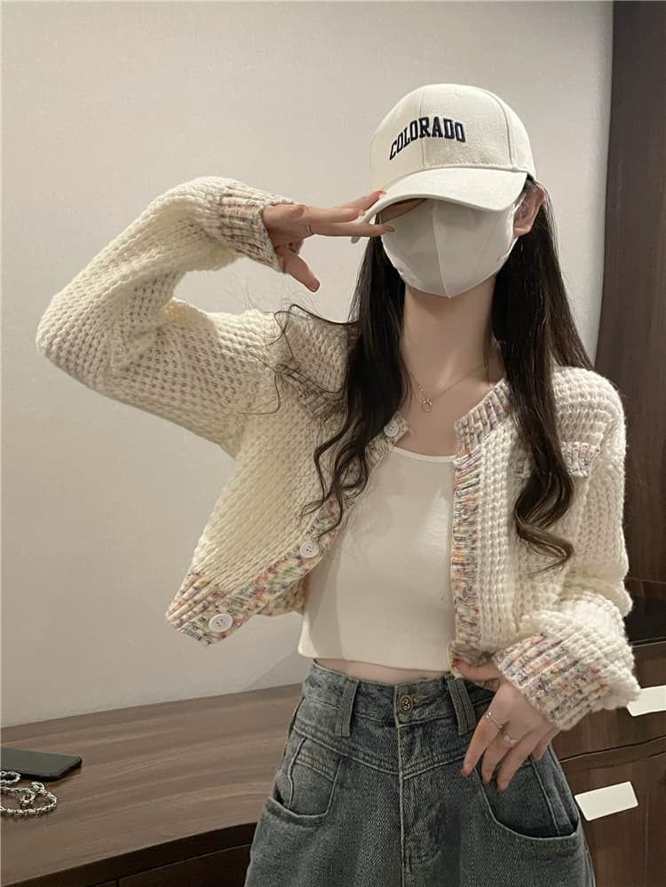 Cardigan retro estilo japonés elegancia chic