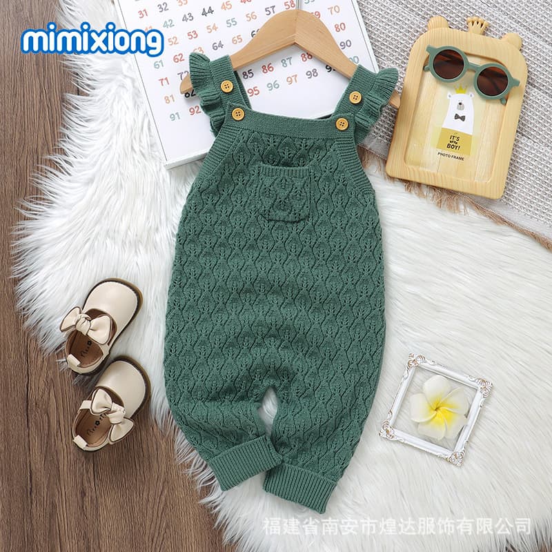Enterizo de bebé con volantes, ideal para otoño-invierno