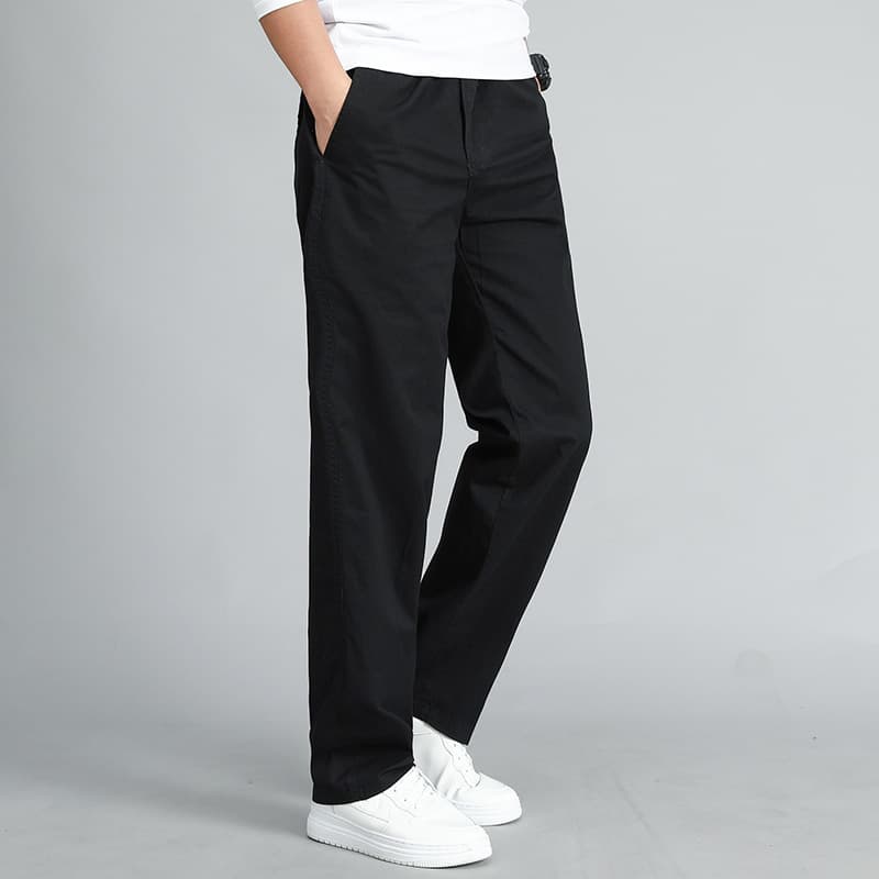 Pantalón overol recto de algodón