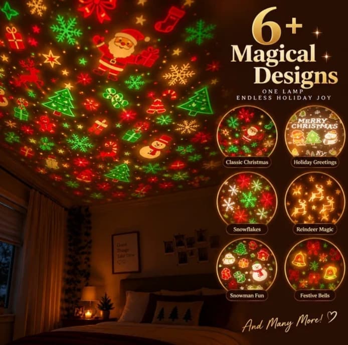 Proyector de luz LED con forma de estrella para decoración