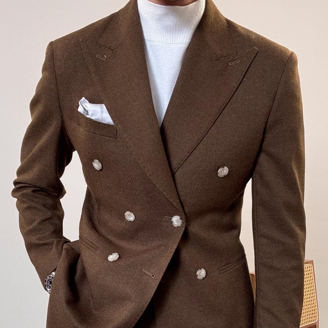 Traje italiano doble botonadura hombre