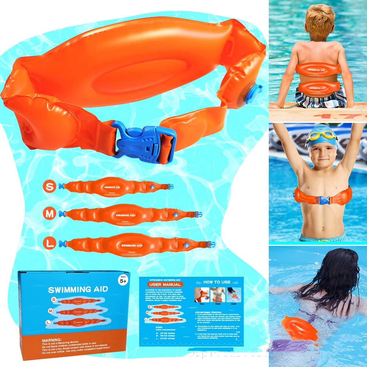 Boya salvavidas inflable para natación