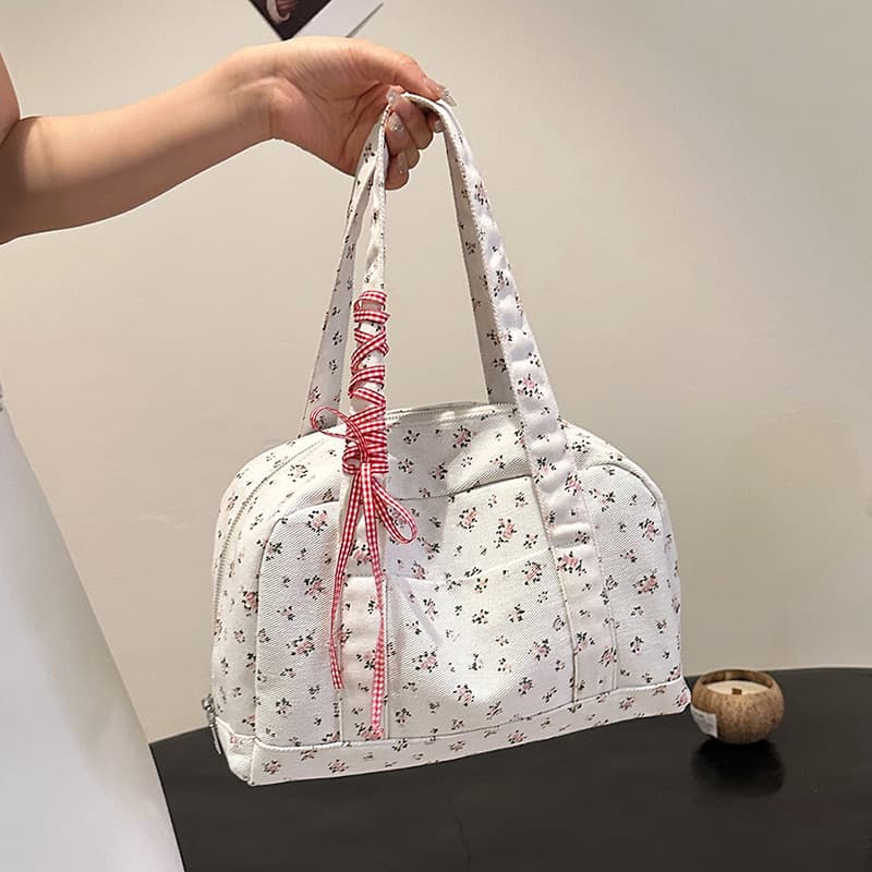 Bolsa tote gran capacidad lona simple uso diario