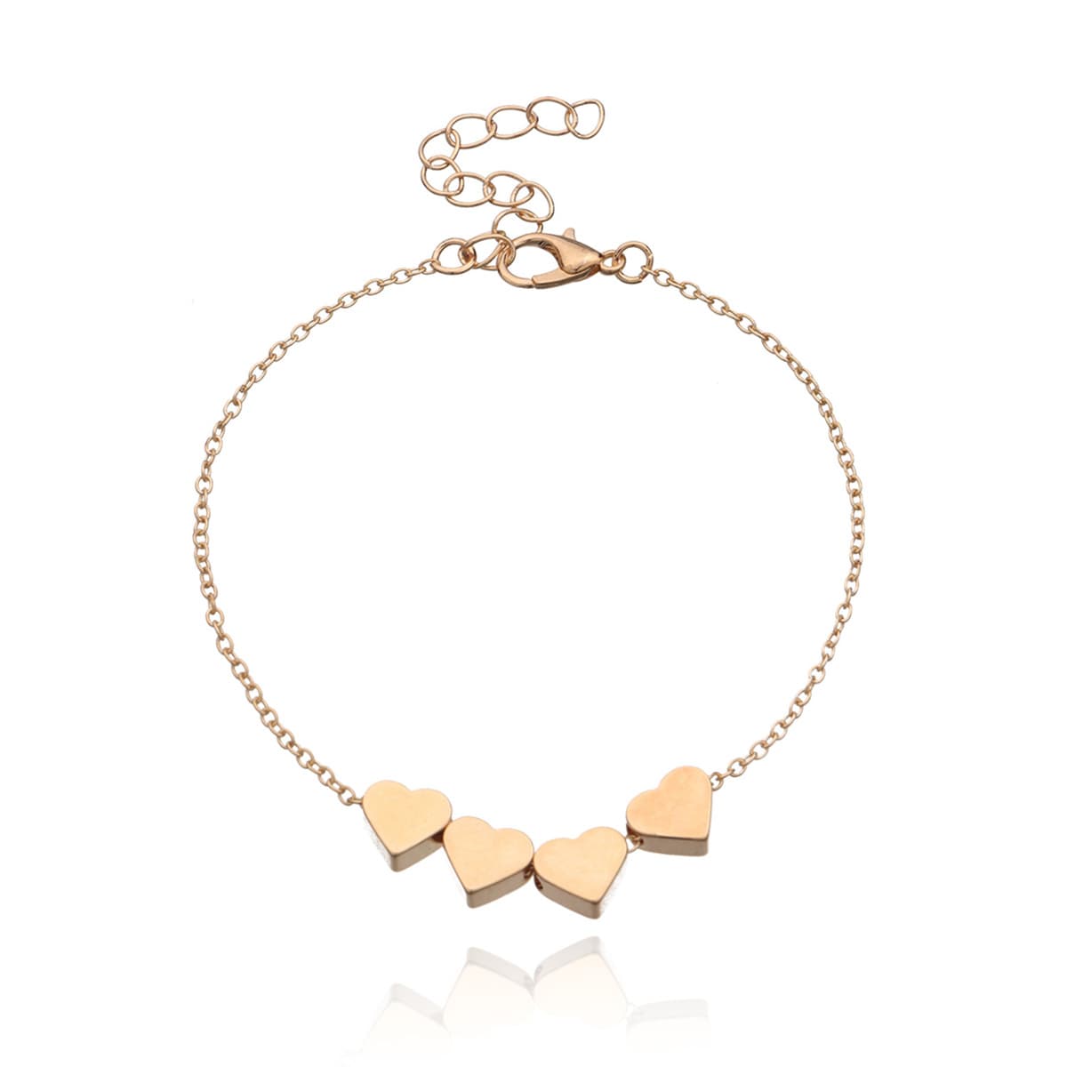 Pulsera de corazón con cadena delgada