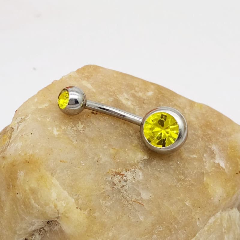 Piercing de ombligo de acero titanio hipoalergénico