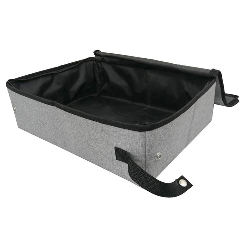 Bandeja de arena para gatos plegable con tapa