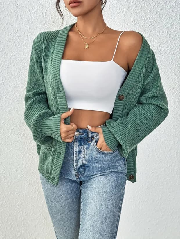 Suéter de punto casual para otoño invierno
