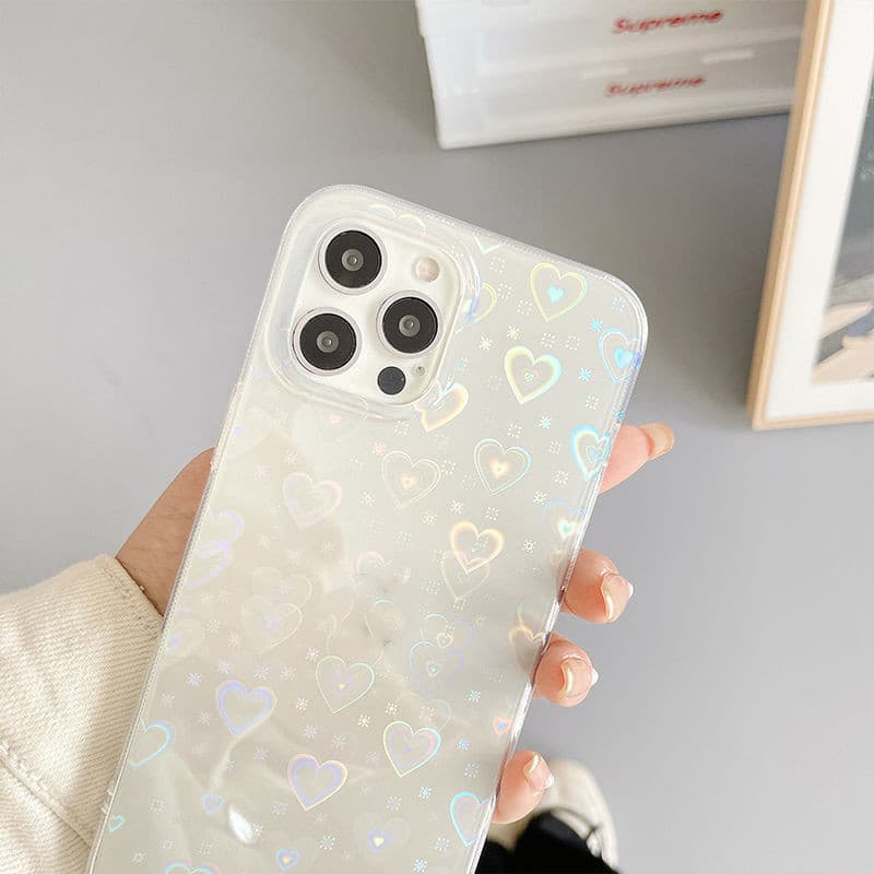 Funda celular con diseño amor y revestimiento doble