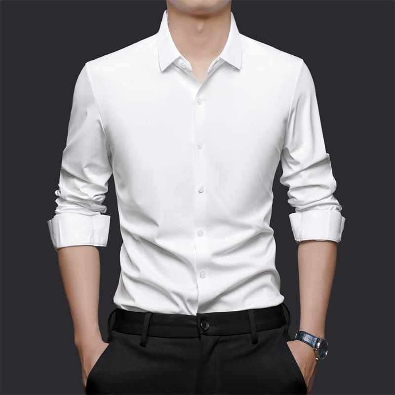 Camisa sin costuras elástica y anti arrugas