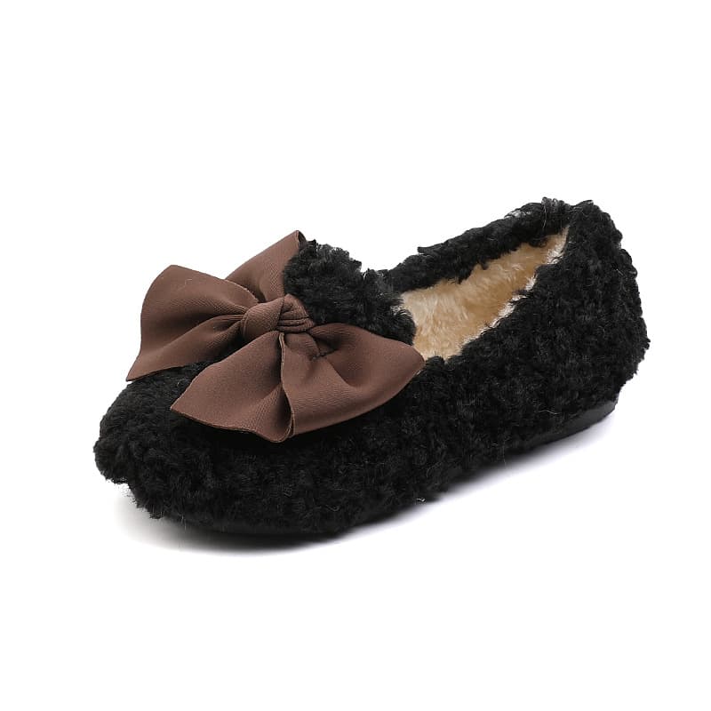 Zapatillas acolchadas y peludas para niñas