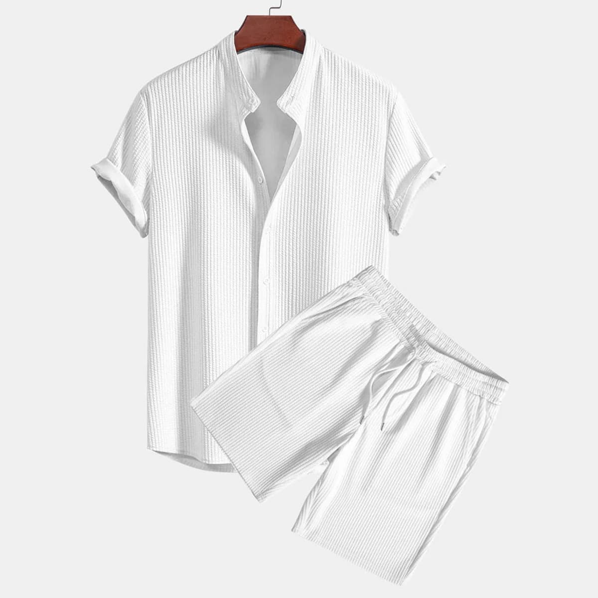 Conjunto de playa para hombre con diseño de rayas