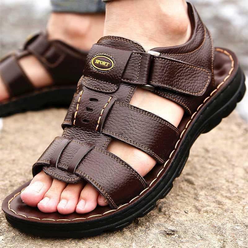 Sandalias de playa para hombre con velcro antideslizante
