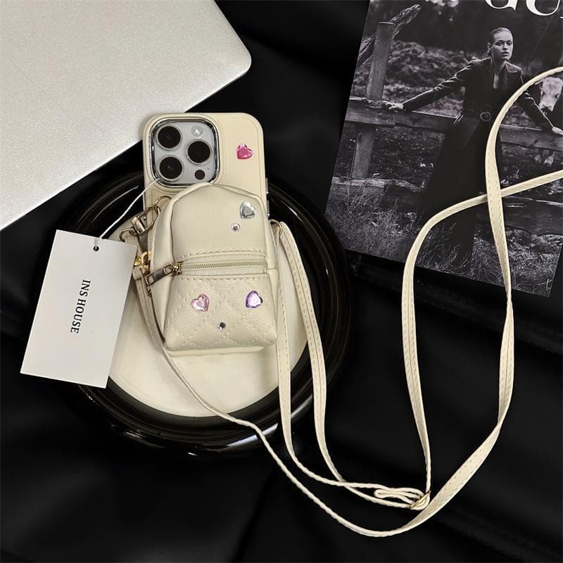 Cartera cruzada para iPhone con correa extraíble