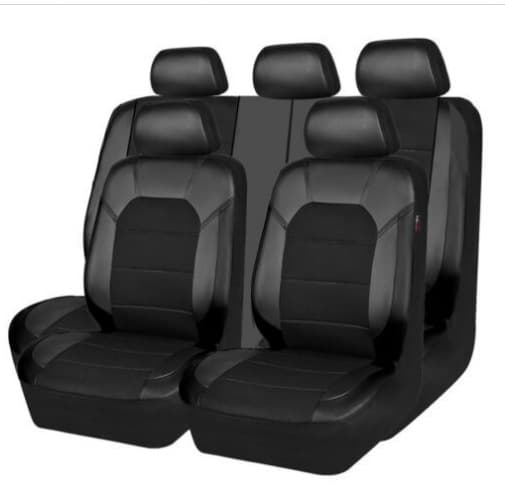 Set de 9 piezas para asientos de auto en cuero PU con costuras reforzadas