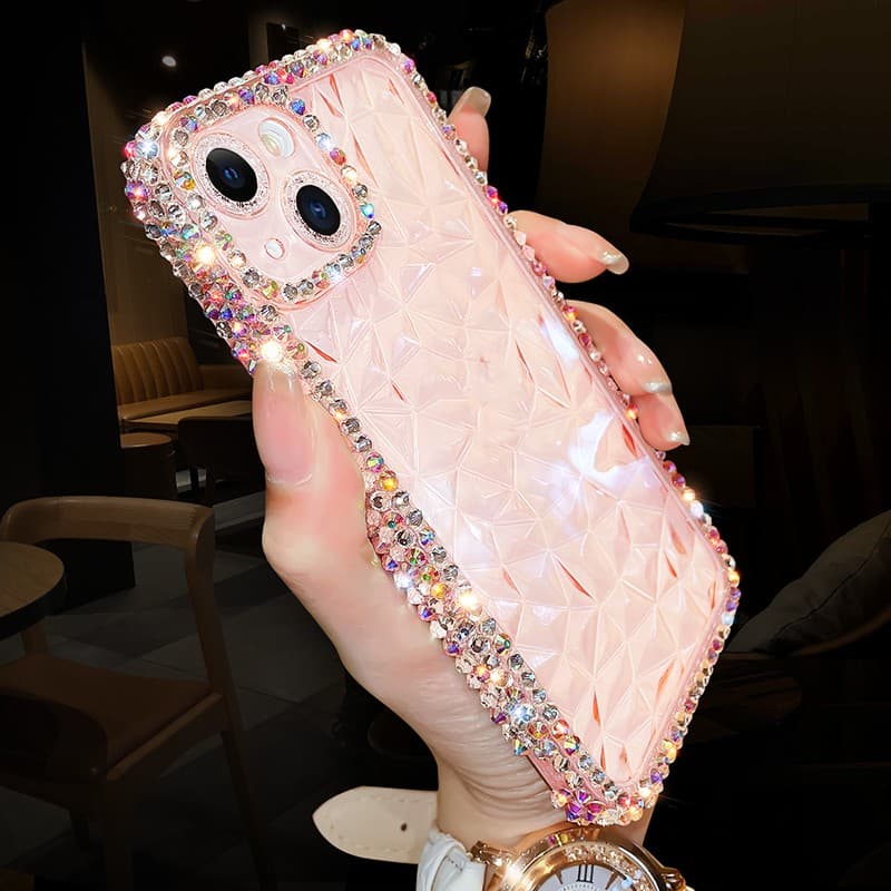 Funda para iPhone resistente con acabado diamante