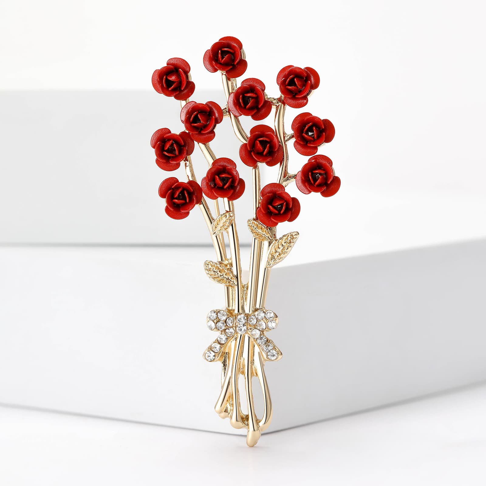 Broche de esmalte floral para boda