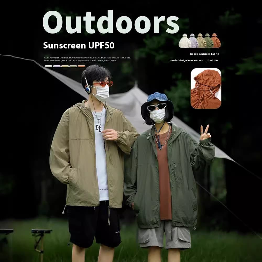 Chaqueta de protección solar UPF50 unisex ligera