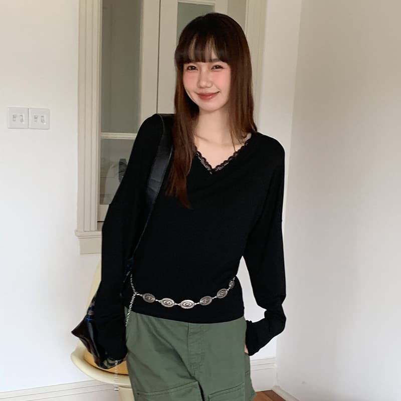 Blusa versátil de manga larga para capas