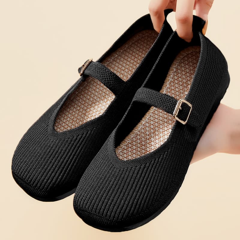 Zapatos slip-on de suela plana y punta redonda