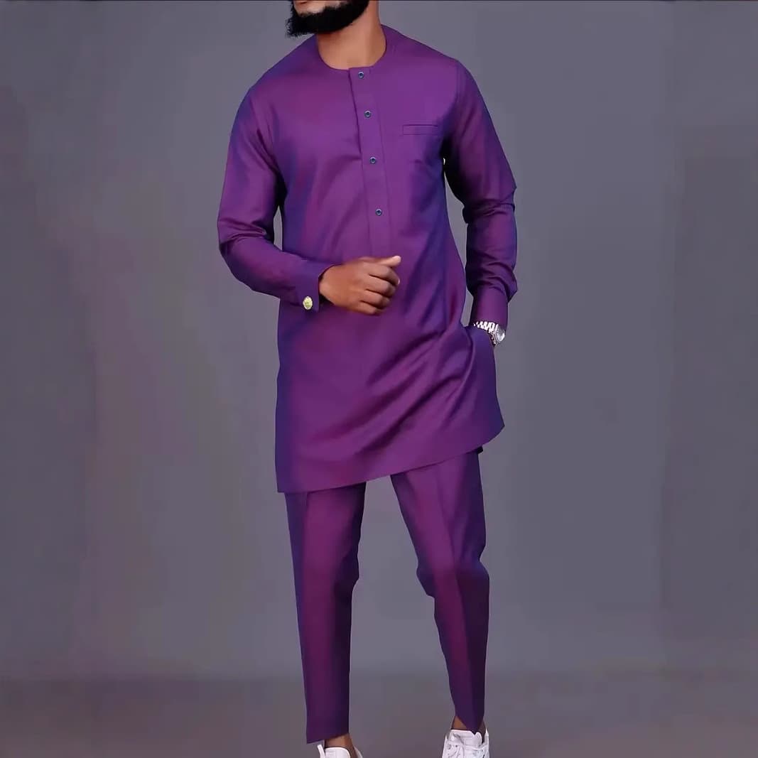 Traje hombre estilo africano contemporáneo