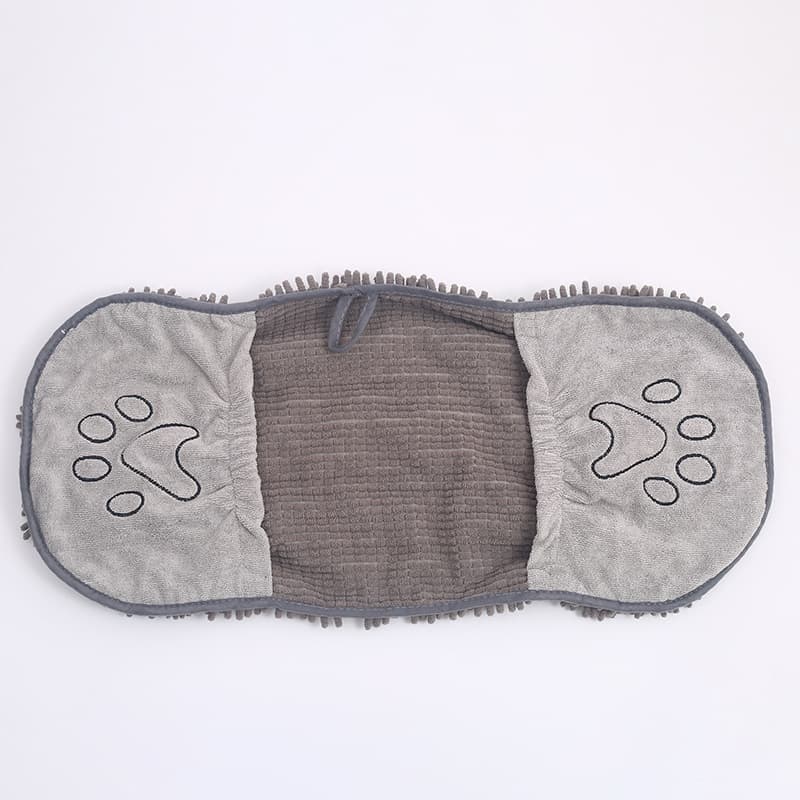 Toalla de aseo para gatos con guantes