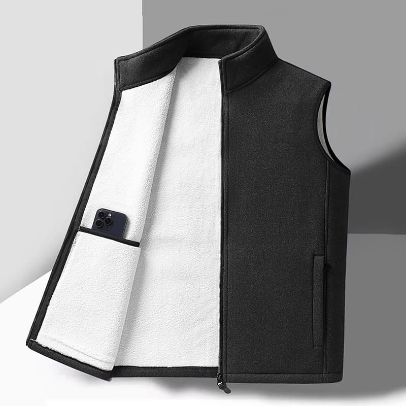 Chaleco de fleece grueso acolchado