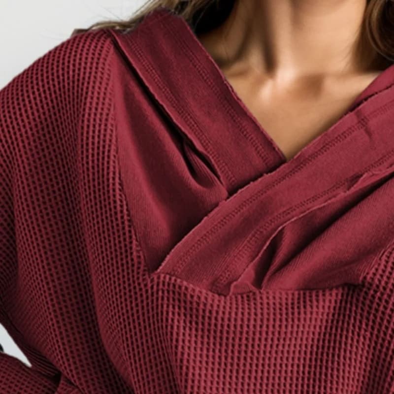 Sudadera casual con capucha y manga larga