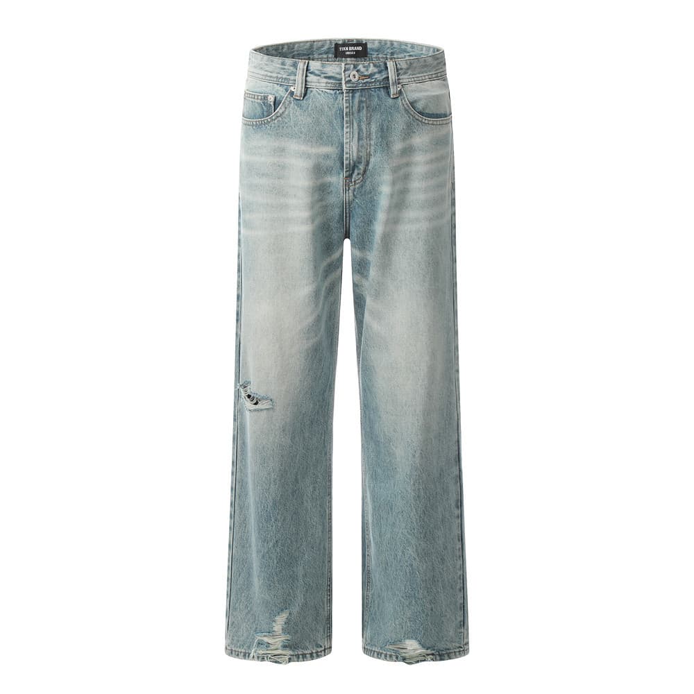 Pantalones vaqueros rectos sueltos de estilo retro americano