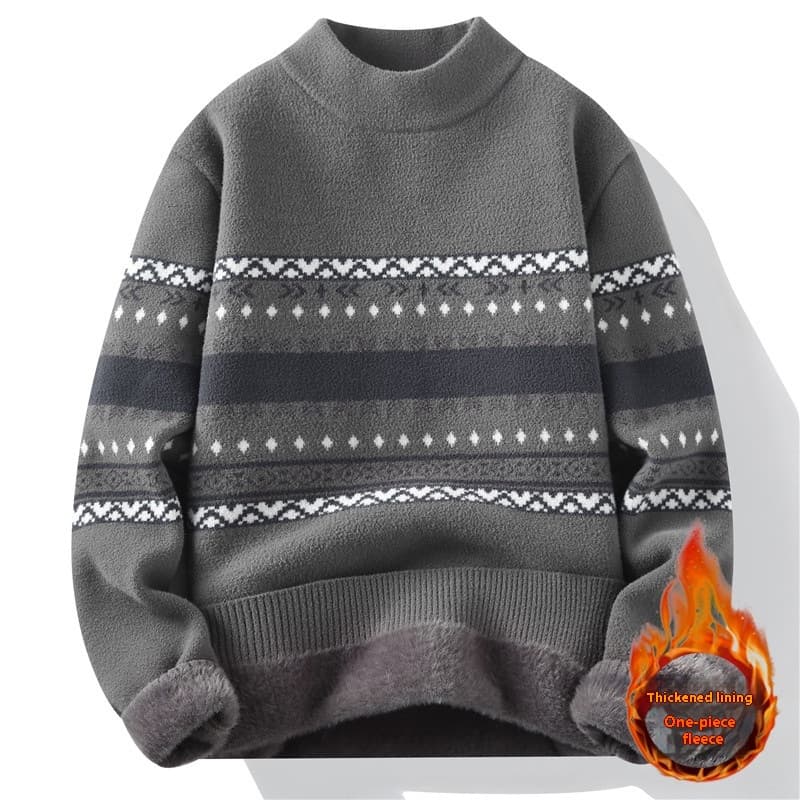 Suéter hombre cuello alto acolchado cálido