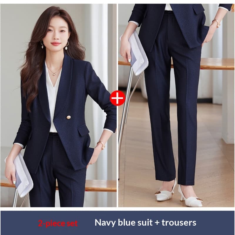 Blazer y pantalones para mujer, estilo profesional