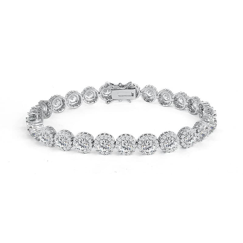 Pulsera de moda con circones redondos