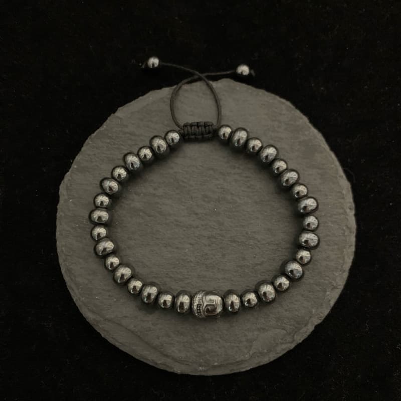 Pulsera buda hematita diseño étnico retro