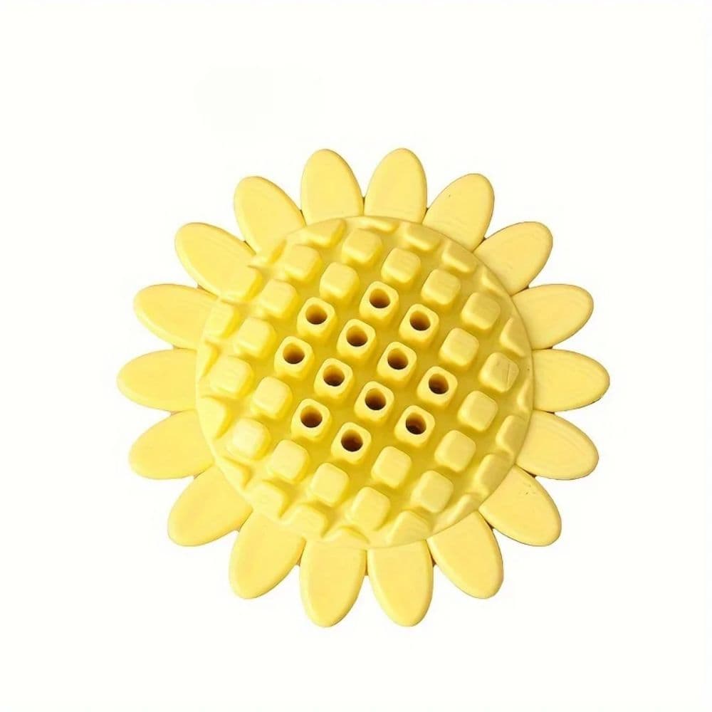 Juguete para perro de goma con forma de girasol