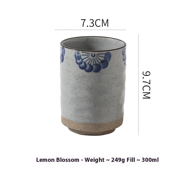 Taza de cerámica redonda estilo japonés, 201-300ml