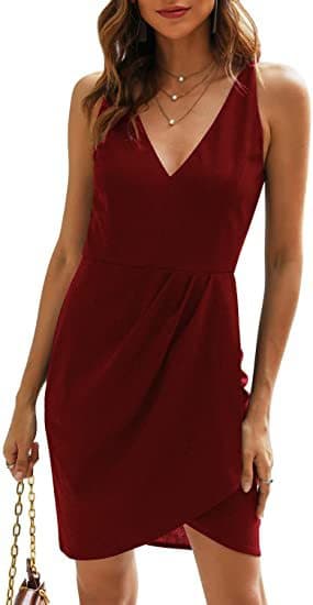 Vestido ajustado sin mangas con cuello en V