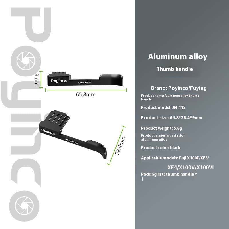 Disparador de pulgar de aluminio para cámara