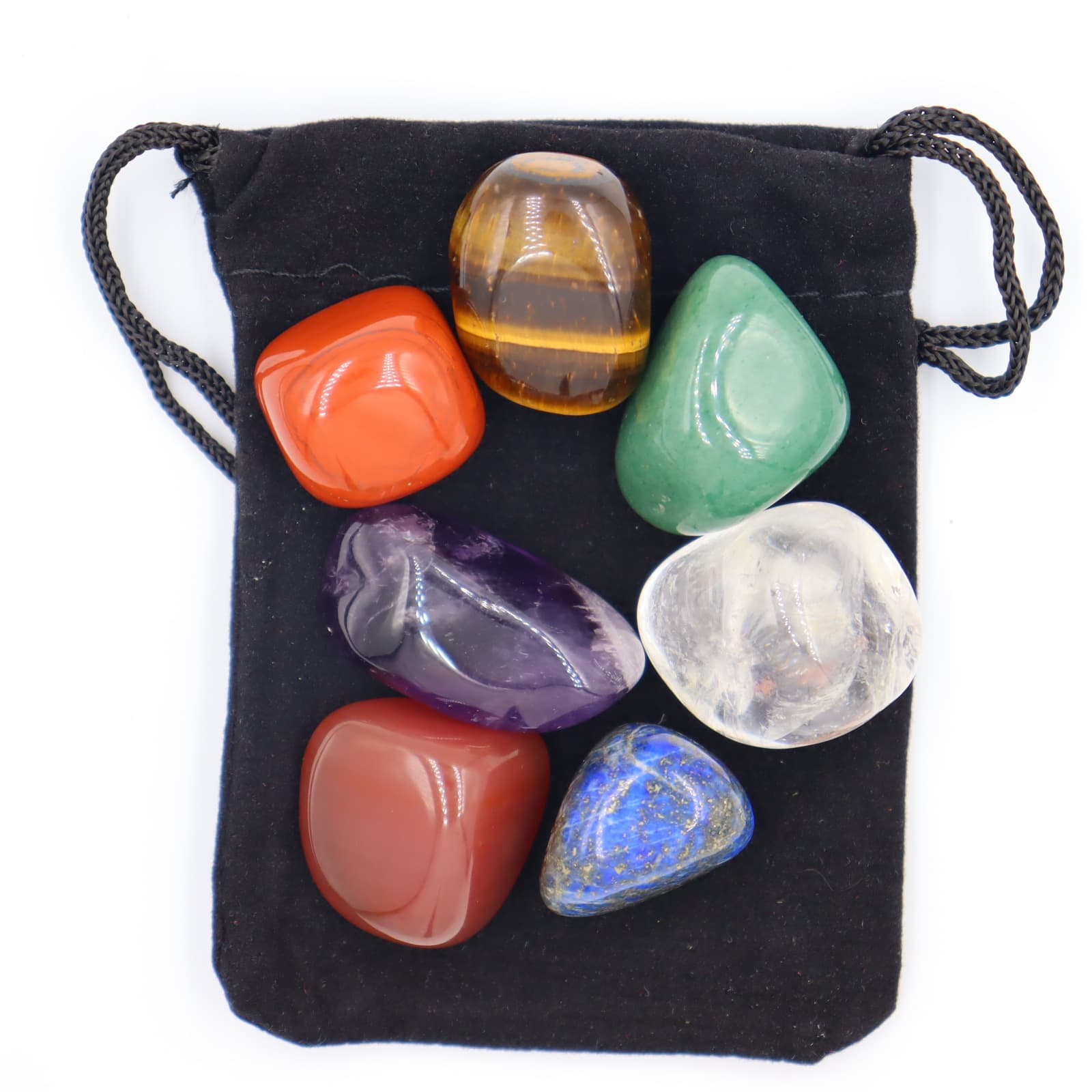 Piedra bruta natural chakra multicolor 7 piezas