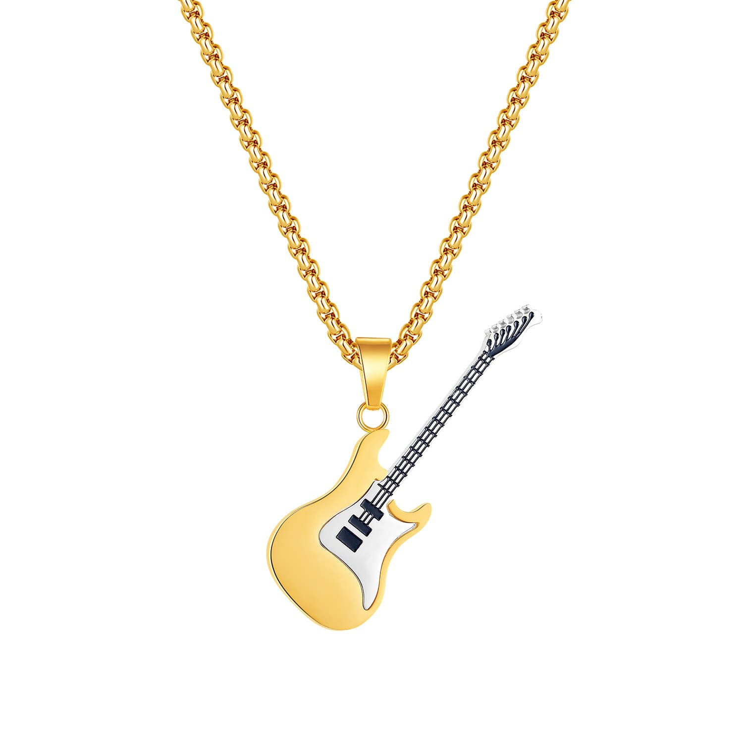 Colgante de guitarra en acero titanio