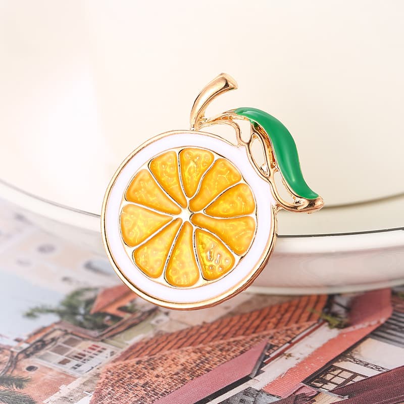 Broche de limón en aleación simple, elegante y versátil