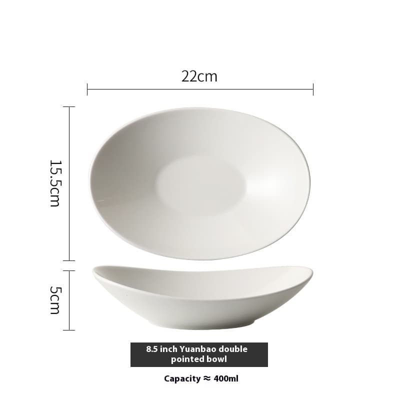 Plato ovalado de porcelana