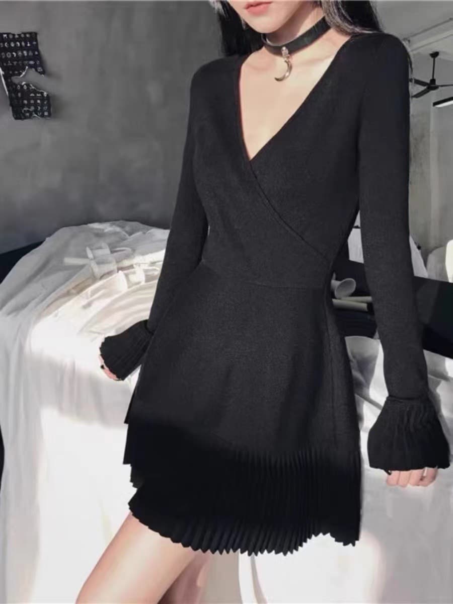 Falda vintage estilo Hepburn de fibra viscosa